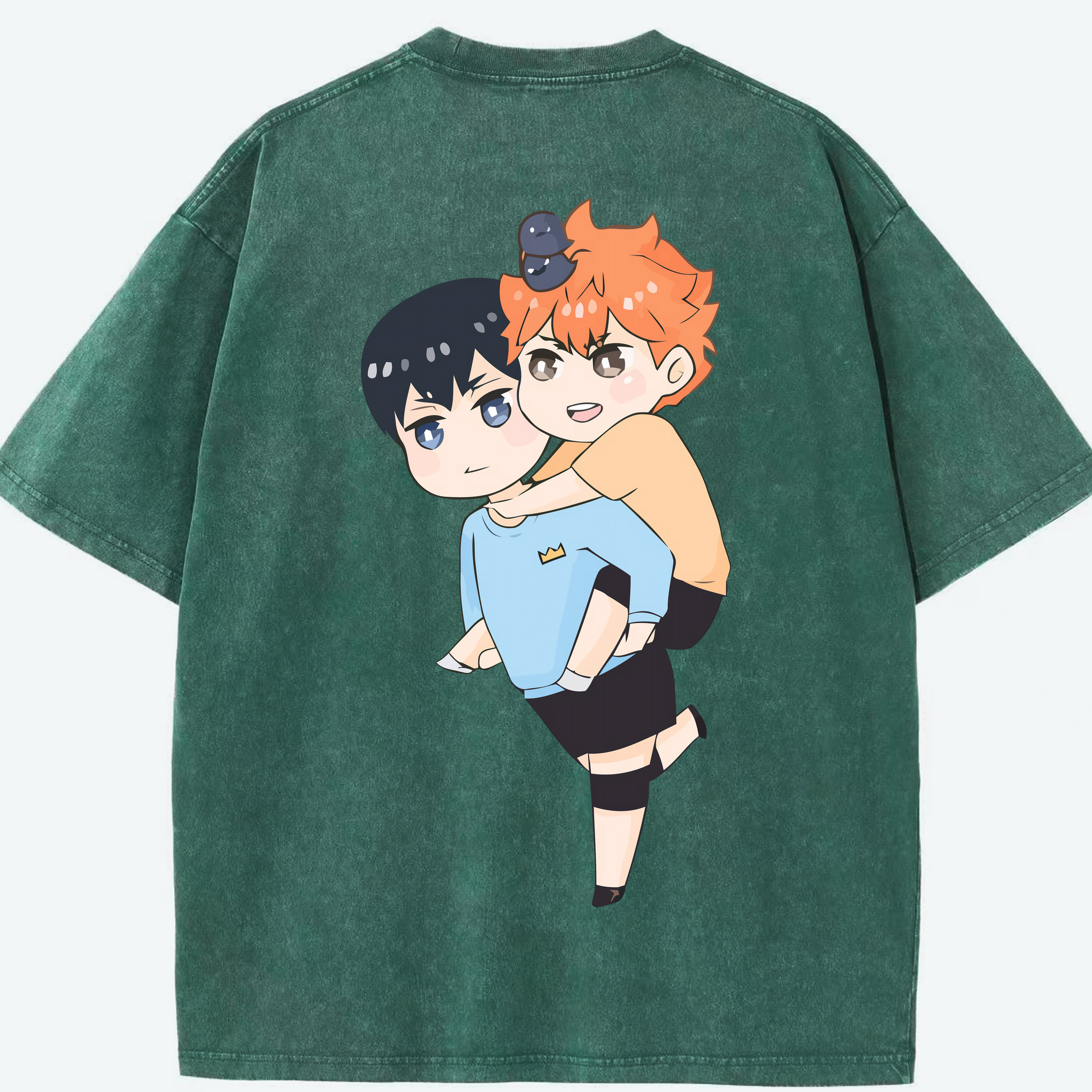 （画像用） ハイキュー!! Haikyu!! 綿100% ヴィンテージ風 半袖Tシャツ（背面プリント）